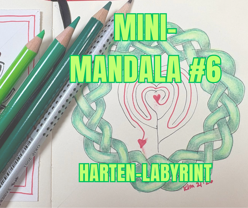 Hartenlabyrint Mini-Mandala tekenen
