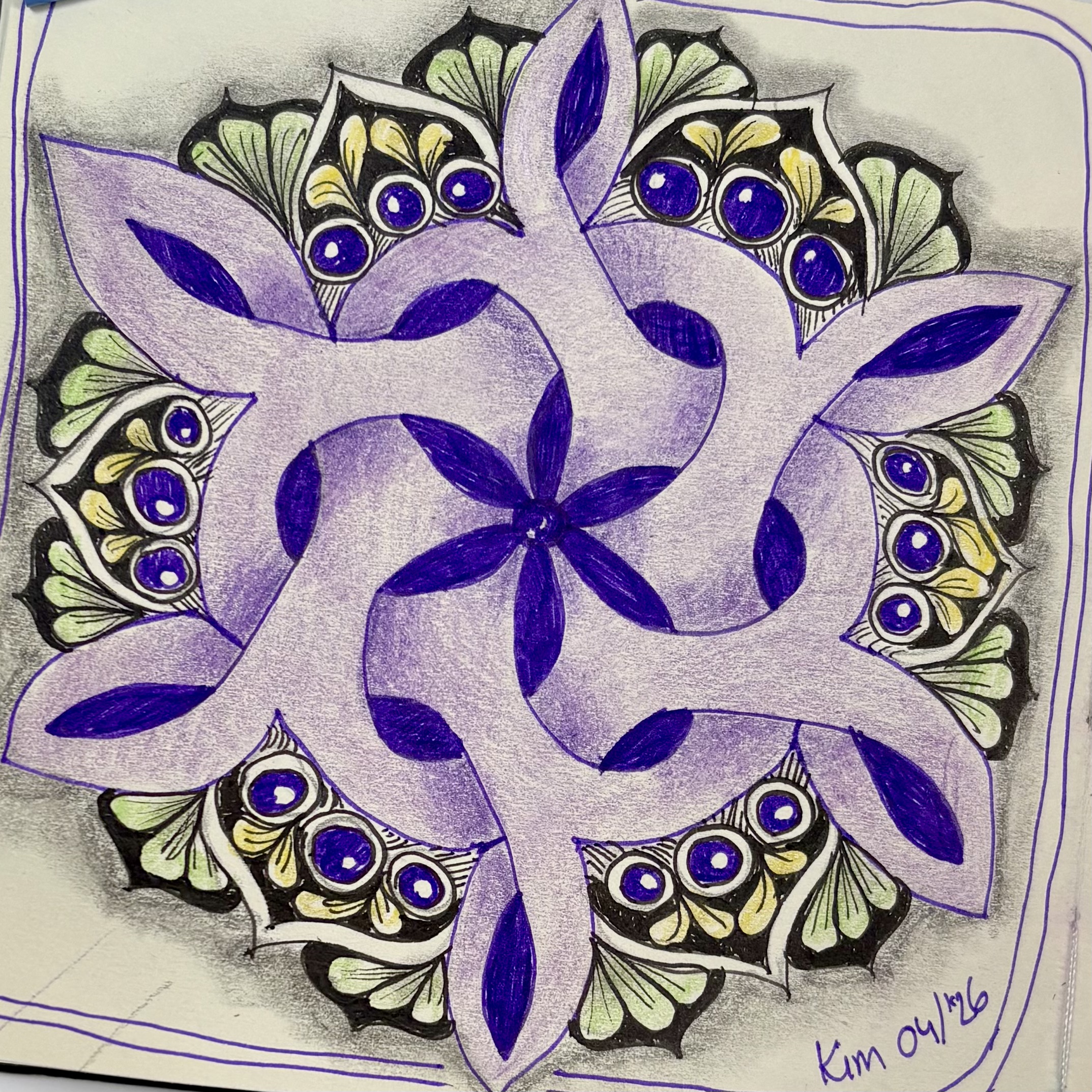 qunfanny13 Qunfanny tangle en meer wordt een gevlochten mandala.