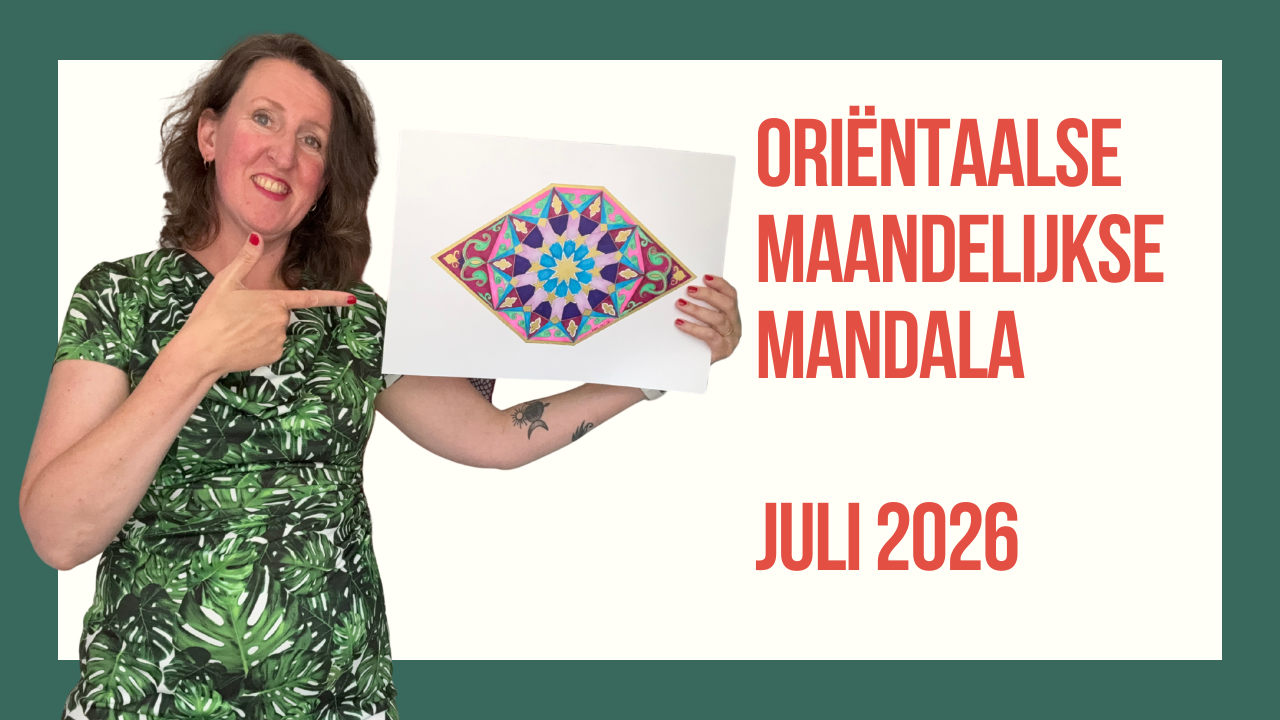 Oriëntaalse mandala tekenen in Islamitische Alhambra-stijl