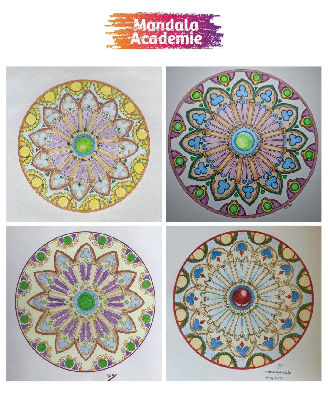 augustus roosvenster Collage Roosvenster mandala collage