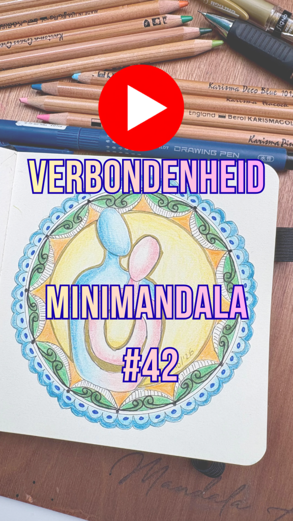 Verbinding of verbondenheid. Minimandala voor bv. een kaart tekenen.